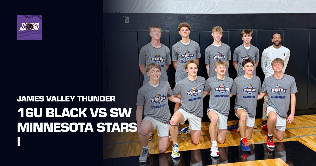 16u black vs sw Minnesota stars I (James Valley Thunder) | Sporfie